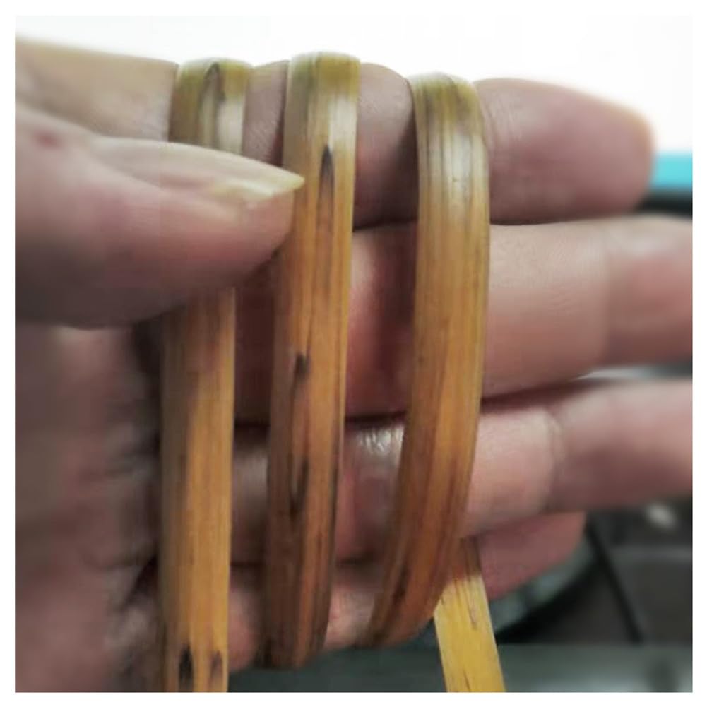 213ft PE Flat Rattan Woven Rope, Plastic Wicker Furniture Repair Rattan, Synthetic Rattan Replacement Material for Patio - Light Wood Color