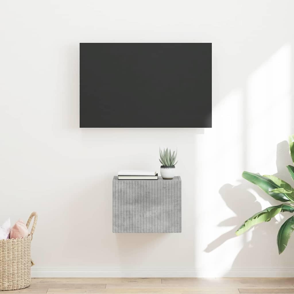 Hothingwell Szafka pod telewizor ścienna 39 x 31 x 29,5 cm betonowa