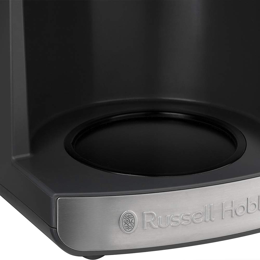 Russell Hobbs Macchina Caffè Americano con Macinacaffé Integrato - Timer digitale, Filtro per Estrazione e Aroma ottimali - Caraffa Termica; Max 10 tazze, 3 livelli di Macinatura, Grind&Brew 25620-56