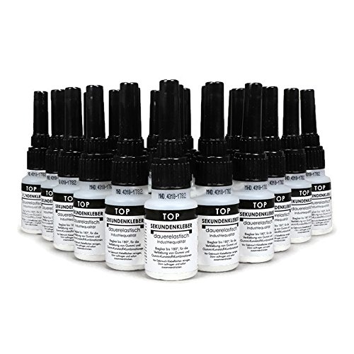 20 x Top Colle instantanée 20 g dauerelastisch qualité industrielle pour artisanat Budget Hobby Modélisme de Langlauf Schuhbedarf.