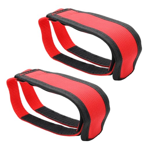 JAKOUE 1 Pairs Red Bike Pedal Straps for Fixed Gear