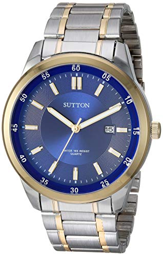 Sutton by Armitron Men’s SU/5019NVTT Date Function Two-Tone Bracelet Watch