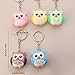 Ximimark 5pcs PVC Owl Keychain Cute Cartoon Animal Bag Key Chain Keyring Ornament Bag Purse Charm Accessories