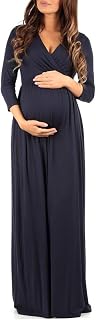 Women's Wraped Ruched Maternity Dress Navy Medium Price In India