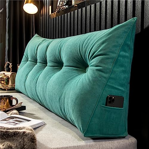 Genérico Almohada de cabecera de cuña, Almohada de Respaldo de Lectura Triangular, Almohada de Respaldo de Cama, cojín Lumbar con Funda extraíble para sofá Cama, cojín de cabecera Doble para Lectura,