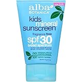 Alba Botanica Sensitive Sunscreen SPF 30, Fragrance Free, 4 Ounce