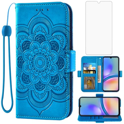 Accessoires Samsung A05s coque portefeuille rabat avec verre trempé