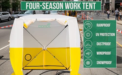 JAX3® Professional Work Tent | Pop Up | 6.2x6.2x7 Ft | Instant Quick and Easy Tool-Free Setup | Waterproof UV50+ & Flame Retardant (CPAI-84) | Splicing, Commercial Tent, Fiber Optic for Heavy-Duty Use by janaa - Image 5