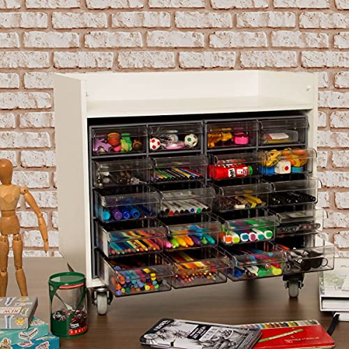 Gaveteiro Organizador Azul Multiuso Novo Magus Cg510/0 Sem Réguas Divisórias Nas Gavetas