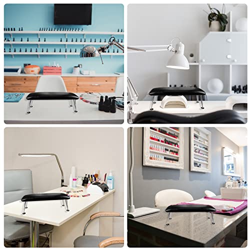 Bqan Nail Arm Rest, Arm Rest For Acrylic Nails With Non-Slip, Professional Microfiber Leather Hand Rest Nail Table Desk Manicure Pillow Cushion For Nail Salon Use (Black) #TOP6