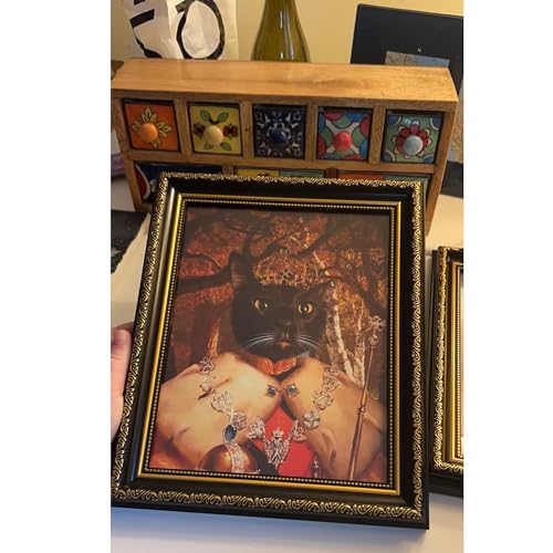 Image of upsimples Vintage 8x10 Picture Frame, Antique Black and Gold Frames, 2 Pack | Gold Picture Frames, Fits 8 x 10 Photos, Elegant Vintage Design, Wall or Tabletop Decor, for Wedding or Family Memorie