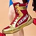 DONFAAUK Men's Boxing Shoes Breathable Lightweight Boxing Boots Fashion Wrestling Sneakers Non Slip Sport Fitness Shoes,Red,7