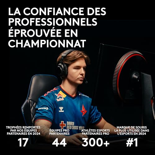 Logitech G PRO X SUPERLIGHT 2 DEX LIGHTSPEED gaming sans fil légère Pro Grade de 60 g avec 5 boutons programmables capteur 44k DPI 8K Polling recharge USB C pour PCMac - vue 10