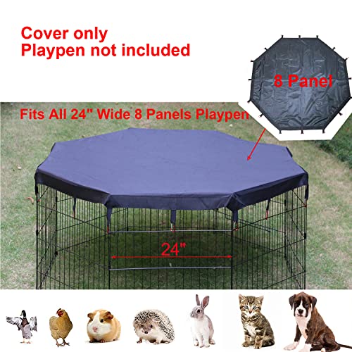 Dog Playpen cover Sun/Rain Proof Top Cover,Provide Shade and Security for Indoor and Outdoor dog Pen,Dog Pen Cover Fits All 24″ Wide 8 Panels Pet Exercise Pen (Playpen Not Included!!!) Dog Playpen cover Sun/Rain Proof Top Cover,Provide Shade and Security for Indoor and Outdoor dog Pen,Dog Pen Cover Fits All 24″ Wide 8 Panels Pet Exercise Pen (Playpen Not Included!!!)
