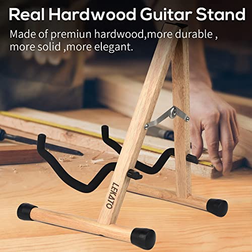LEKATO Support de guitare classique/acoustique en bois dur – Support de sol – avec rembourrage en mousse pour basse, violoncelle, ukulélé - Les Beatles, Paul McCartney, John Lennon, RIngo Starr, George Harrison LEKATO Support de guitare classique/acoustique en bois dur - Support de sol - avec rembourrage en mousse pour basse, violoncelle, ukulélé – Image 3