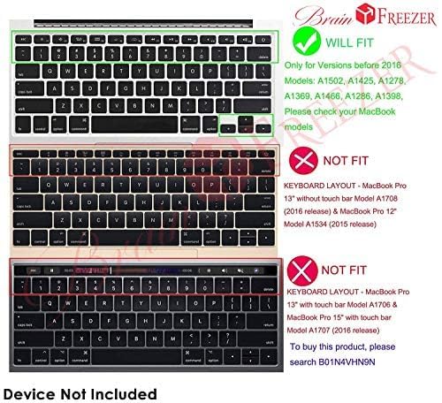 Image of Brain Freezer Keyboard Protector Compatible with MacBook Air 13 inch 2020 Release Model A2179 Soft Silicone Waterproof Dust-Proof Ultra Thin Keyboard Cover (Red)