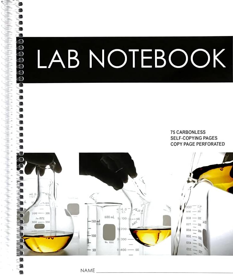 Lab Notebook 75 Carbonless Pages Spiral Bound (Copy Page Perforated) Spiral-bound – February 28, 2006