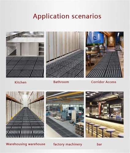 Tapis de sol antidérapant PVC avec trous drainage contre l'accumulation d'eau