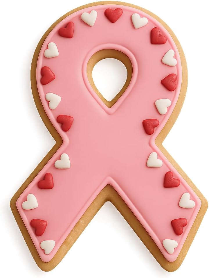 Pink Awareness Ribbon Cookie Cutter - 4.5x2.75 Inches, Perfect for Fundraisers and Charity Events - Image 8
