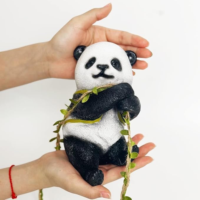 craftpitaraa Garden décor Statue Panda showpiece Outdoor Climbing and Tree Climbing Animals, Terrace, Garden, Balcony, Courtyard Decorations, and Animal Home Decoration Panda 1