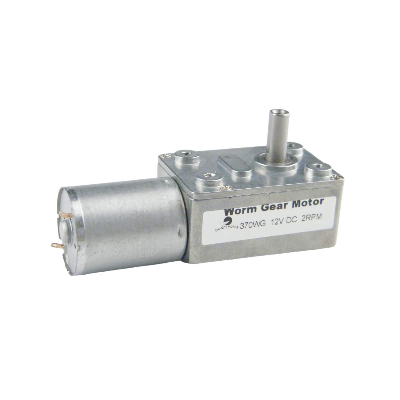 CHANCS Reducer Electric Motor 370WG 12V DC 2RPM Self-locking Reversible for DIY Mini Geared Motor