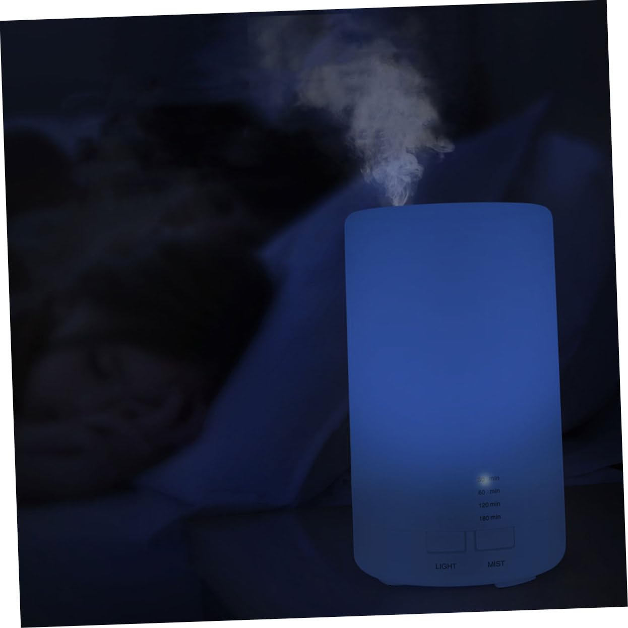 Beaupretty Difusor de Aroma Creativo para Dormitorio y Oficina, Humidificador Silencioso de 70ml Función Decorativa y Material PP Blanco