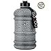 Big Water Bottle 2.2L Water Jug Crackle Coating Leak Proof Giant Gym Water Bottle for Women Men Fitness Athletic Outdoor Camping BPA Free Plastic Sports Black