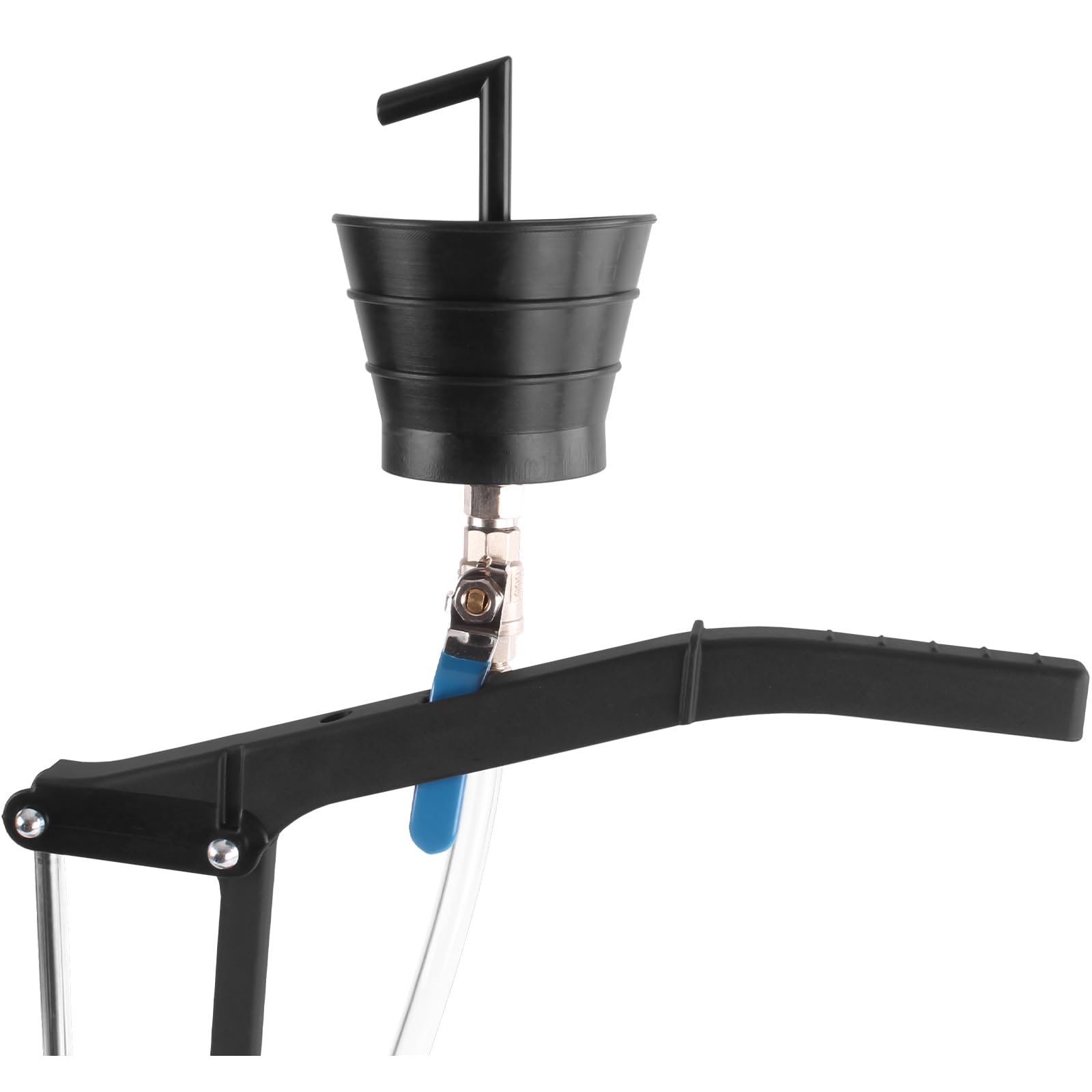 TECPO Getriebeöl-Einfüllgerät, Öleinfüllgerät, Befüllsystem 7.5 L, 15 Adapter, für Getriebe, Differentiale & Verteilergetriebe - Rücklauf-Funktion, 160 cm Schlauch, passend für alle gängigen Fahrzeuge
