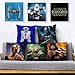 JWEK Federa Set di 5 Federa in Lino Movie Star Wars Federa 45X45 cm Quadrato Seduta Beige Panno Abbraccio Federa Divano Decorazione della casa