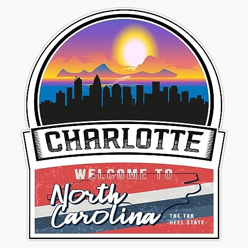 Magnet Charlotte Welcome To North Carolina The Tar Heel State North Carolina State And Cities Series -12 Magnet Vinyl Decal Sticker 5