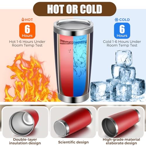 Sabary-50-Pcs-20-oz-Stainless-Steel-Tumbler-Bulk-with-Lids-Insulated-Vacuum-Travel-Mug-Powder-Coated-Coffee-Mug-Stainless-Steel-Skinny-Tumbler-Cup-for-Coffee-Beverages-Hot-Cold-Drinks-Bright-Color