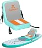 JAYEGT Inflatable Kayak Seat with Back Support,Paddle Board Accessories ,Foldable SUP Seat,Ergonomic Anti-Slip Design, high Load Capacity,Versatile Use for Kayak, Boat,SUP,Canoe,Fishing Boat-Grey