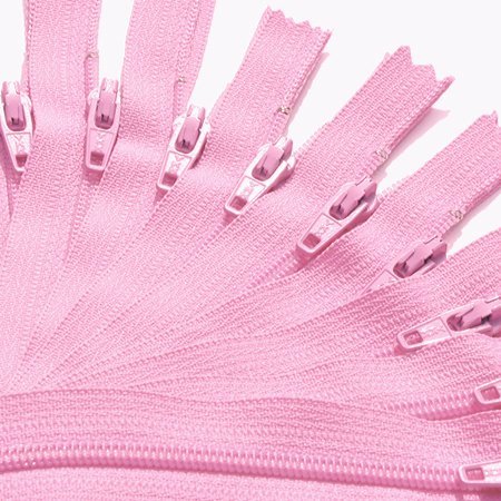 YKK 7" Zipper YKK #3 Nylon Coil Zippers ~ Closed Bottom ~ (515) Holiday Pink (12 Zippers/Pack)