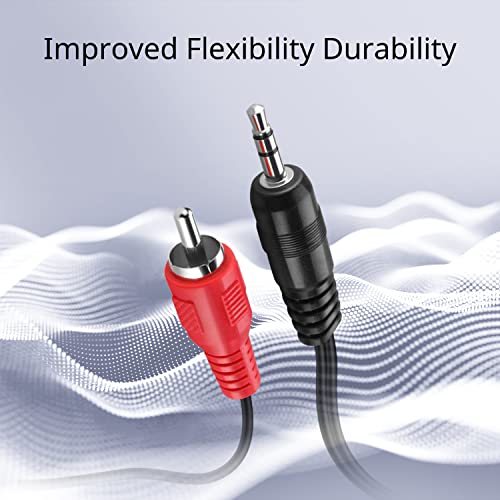 TNP 3,5 mm till RCA Ljudkabel Guldpläterad Y-adapter 10Ft