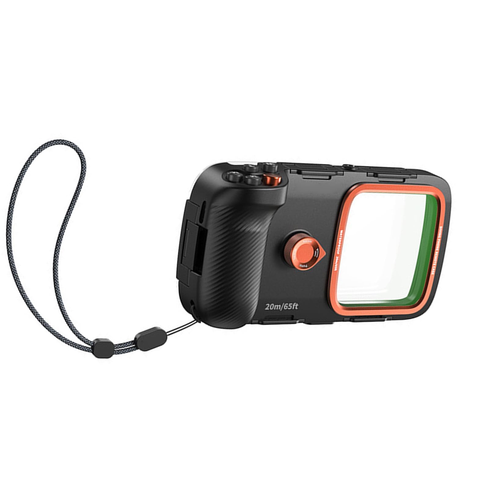 Jiawu Funda para Teléfono Subacuática, IP68 Resistente Al Agua hasta 20 M 65,6 Pies Funda para Teléfono para Snorkel, para de Buceo con Control Remoto Bluetooth para Teléfonos Inteligentes de hasta 7