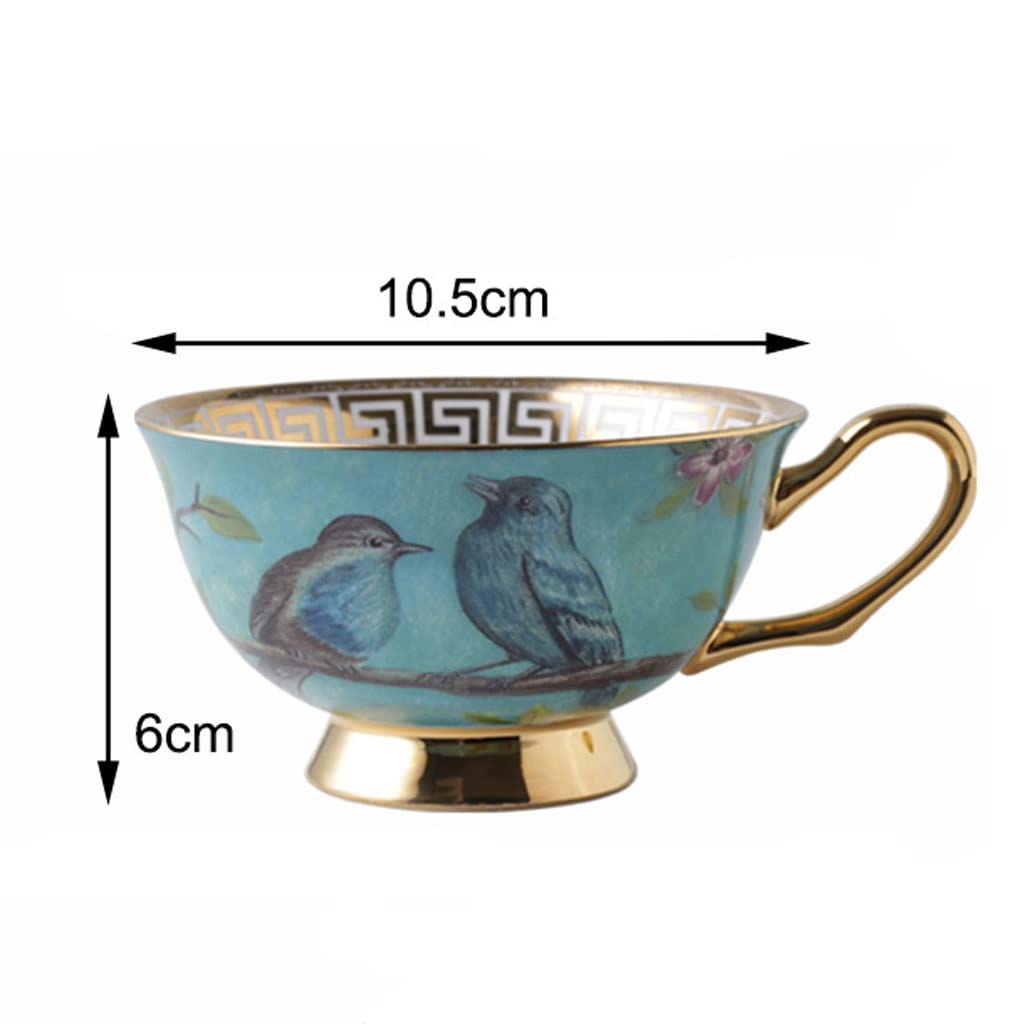 SISWIM Keramikbecher Kaffeetasse der obersten Klasse keramischer Kaffeetasse und Untertasse Set Porzellan-Becher Brief UND Markierungsdesign vergoldete Kaffee-Sets Smart Mug