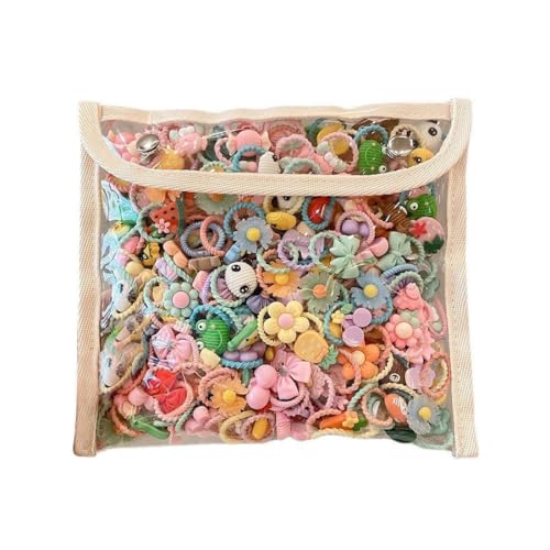 GXGM 100 Stück Bunte Haargummis Set, Haargummi Kinder, Süße...