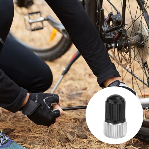 12pcs Bike Presta Valve Adapter Sets, Aluminum Alloy and Plastic Bicycle Adaptors and Valve Caps with Storing Box Bike Tire Air Pump Adapters for Basketballs Volleyballs Footballs Balloons (Silver) - Thumbnail 7
