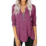 Cropped Hoodie, Office Tunic for Women Tunic Nice Long Sleeve Winter Cotton Solid Color Tunic Soft R