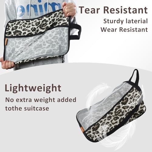 U+U 6 Set Compression Packing Cubes, Travel Organizers (Leopard) - image 5
