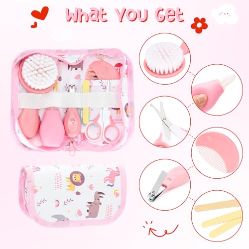 Image of Defresit 13Pcs Baby Shower Gift, Baby Girl Gift Basket