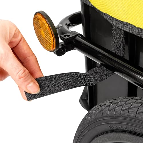 Zelsius Fahrradanhänger Transport | 68 Liter | Transportwagen, Fahrradwagen, Handwagen | Anhänger für Fahrrad, Lastenanhänger mit Kunststoffwanne | Transportanhänger, Transportbox, Radanhänger