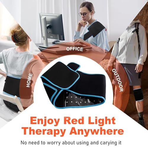 Red Light Belt, Near Infrared Light Belt for Legs, Back, Waist, Shoulders, Neck, 660nm and 850nm Red Light Wrap with Timing Settings, 5 Light Modes - Image 3