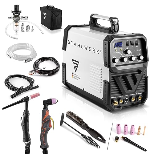 STAHLWERK AC/DC TIG 200 Plasma ST IGBT - Soldadora combi 200 Amp TIG MMA con cortadora de...