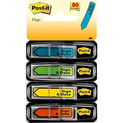 Post-it drapeaux de signalisation lot de 80 marque-pages colorés 12.7mm