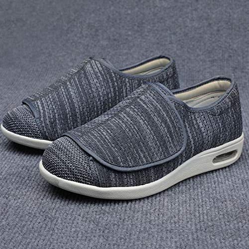SHANGN Zapatillas para Diabéticos para Hombre Zapatos Diabéticos De Ajuste Extra Ancho Zapatos Cómodos para La Casa del Edema De Artritis,Gray-EU42
