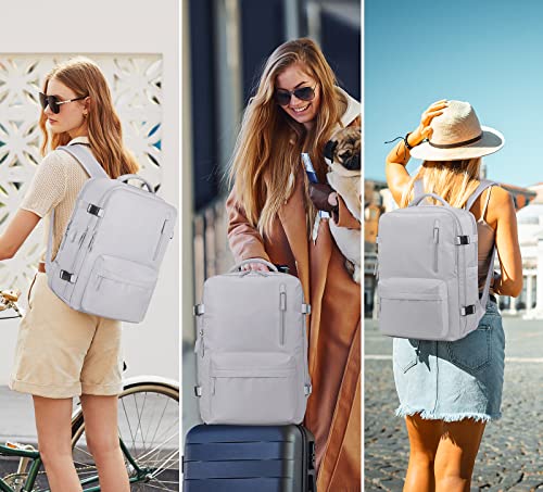 Large Travel Laptop Backpack, Expandable 45L Carry On Backpack Water Resistant Airline Approved Business College Bookbag Work Computer Bag Gifts For Men & Women Fits 17 Inch Notebook #TOP7