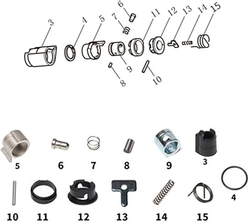 Miniatura 3 de 195929-4 310285-3-A Juego de abrazaderas de cuchilla para Makita JR3050T JR3060T DJR182 BJR181 XRJ02 JR3070CT Sierra recíproca GUÍA GUÍA MANGA DE