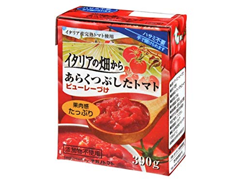 ナガノトマト イタリアの畑から あらくつぶしたトマト ピューレーづけ 390g×12箱入