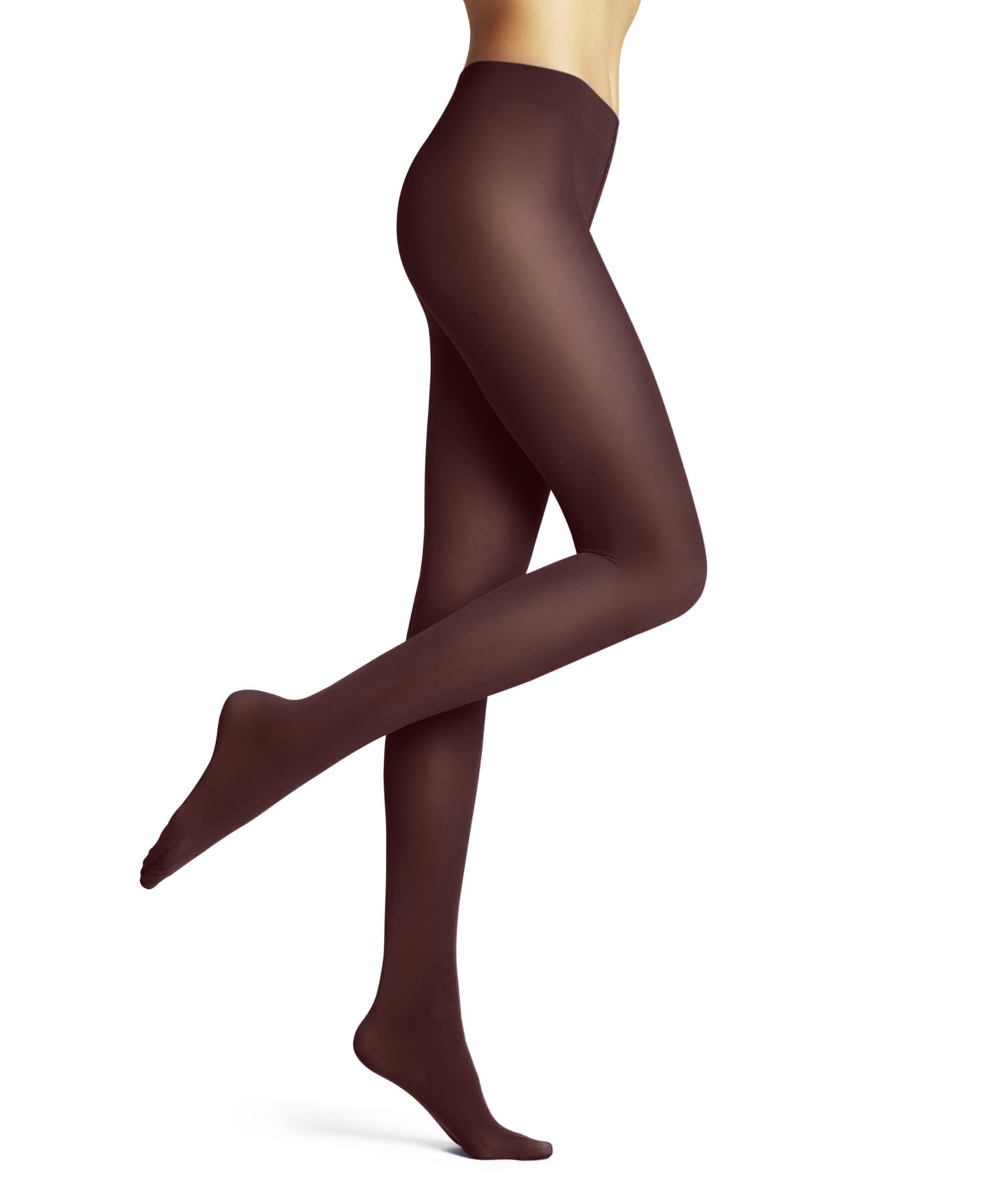 FALKE Women's Pure Matt 50 DEN W Ti Semi-Opaque Plain Tights 1 Pair, Brown Cayenne 5950, L